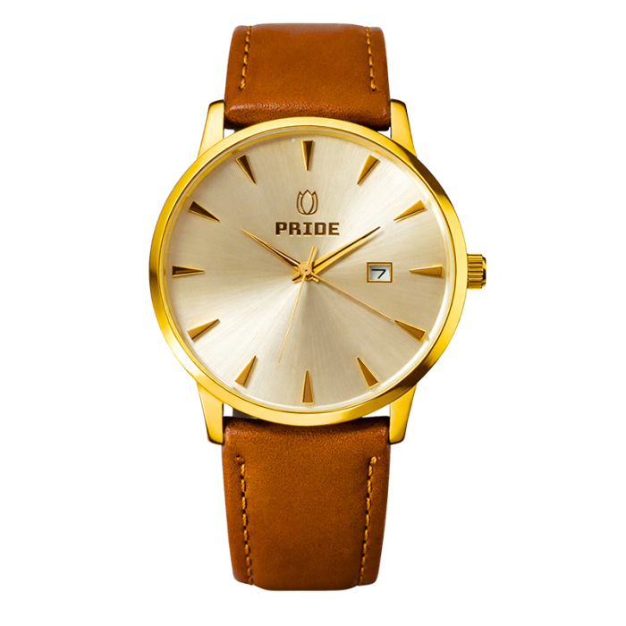 PRIDE MT-A3898 Men's Leather Watch - Image 1