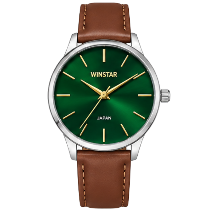 WINSTAR Premium Leather Watch WS 10395 - Image 1